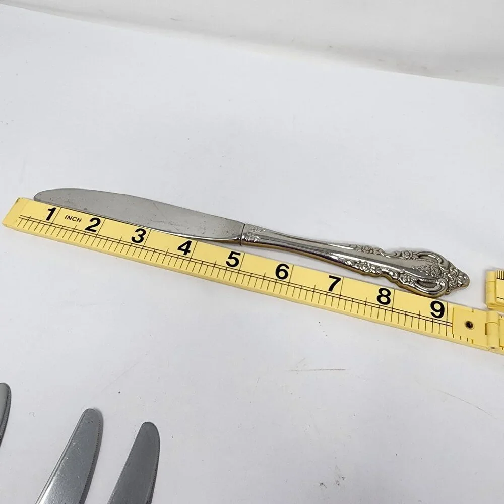 Oneida Brahms Stainless Steel Flatware Knives Set Of 4 Ornate Design
